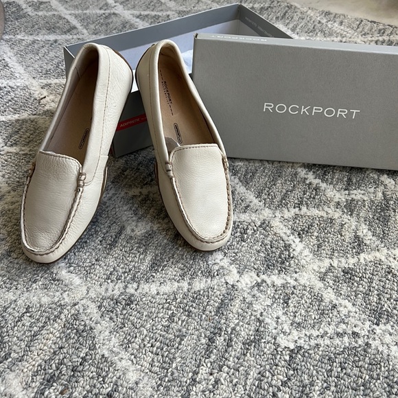 Rockport Driving Mocassins. Ivory SOFT leather! - Picture 1 of 4